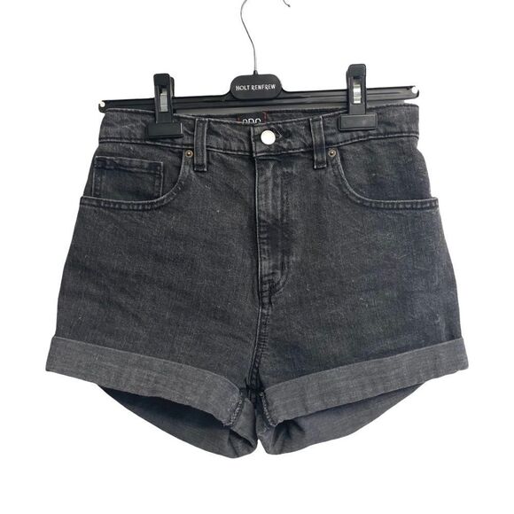 BDG Urban Outfitters Washed Black Mom High-Rise Denim Shorts 27 - Picture 5 of 13